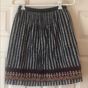 Edme & Esyllte for Anthropologie Size 4 Knee-Length A-Line Skirt with Pleats